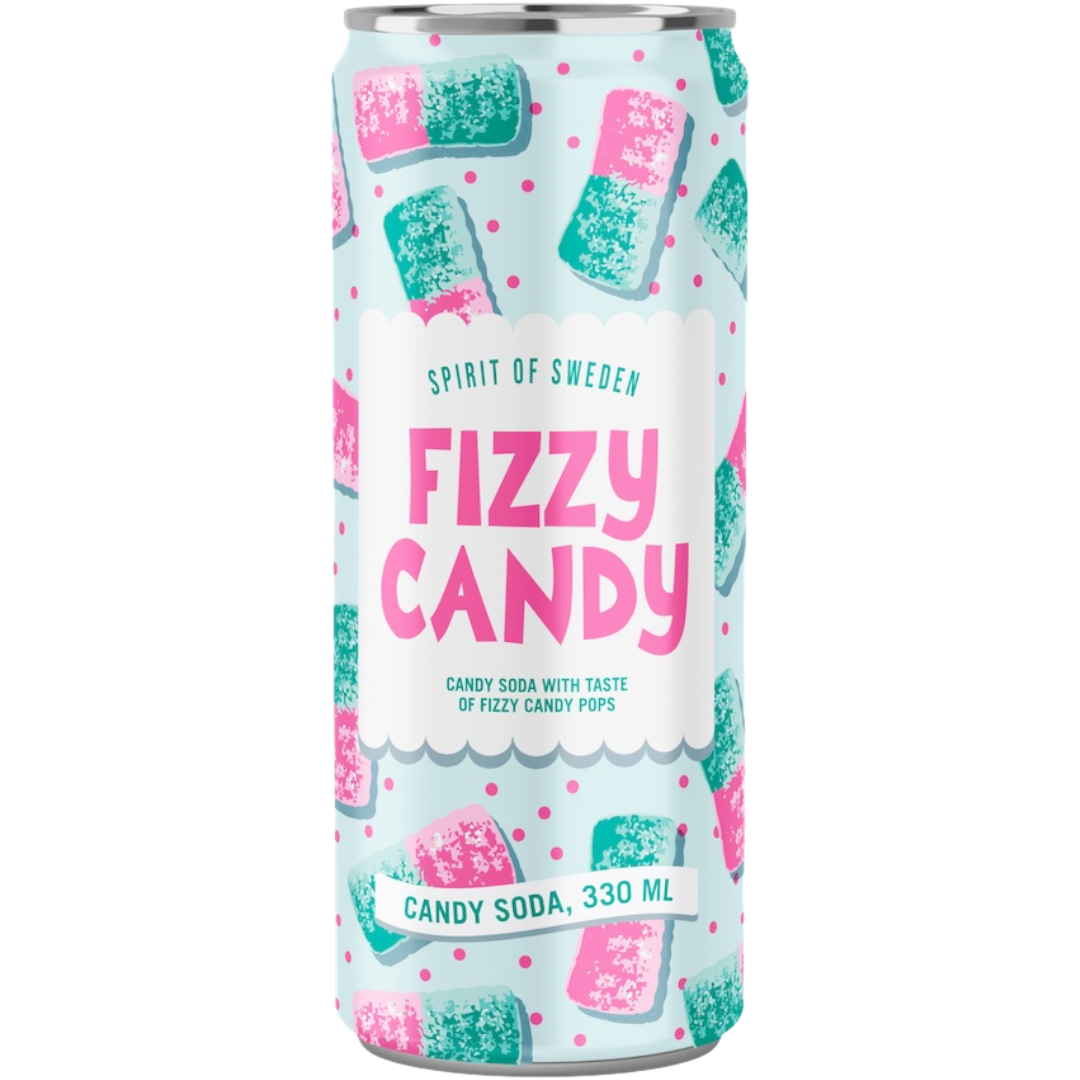 Fizzy Candy Flavoured Soda (Swedish) - 11.2fl.oz (330ml) | Poppin Candy