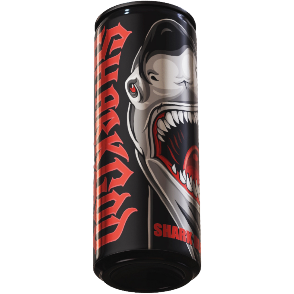 SHARKGOD Blood Raspberry & Grapefruit Energy Drink (Swedish) - 11.2fl.oz (330ml)