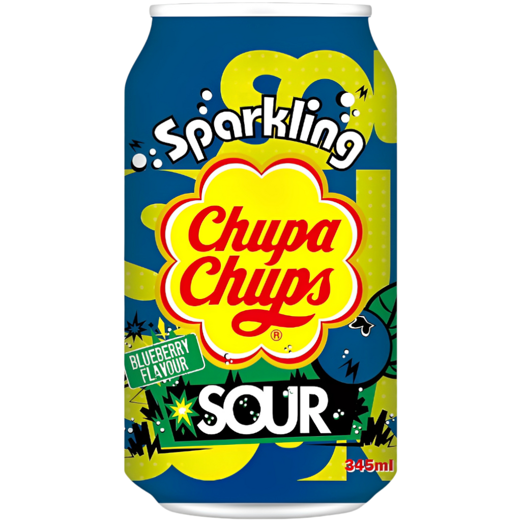 Chupa Chups Sparkling Sour Blueberry Soda - 11.6fl.oz (345ml)