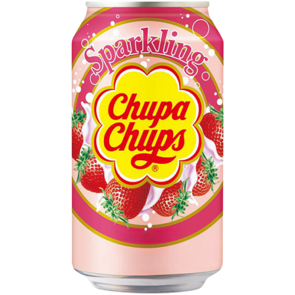 Chupa Chups Sparkling Strawberry Cream Soda (Korea) - 11.6floz (345ml)