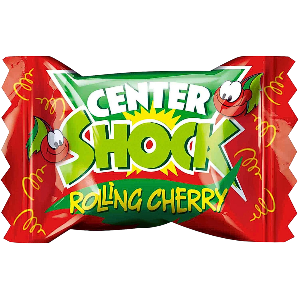 Chupa Chups Center Shock Rolling Cherry Bubblegum - 0.14oz (4g)