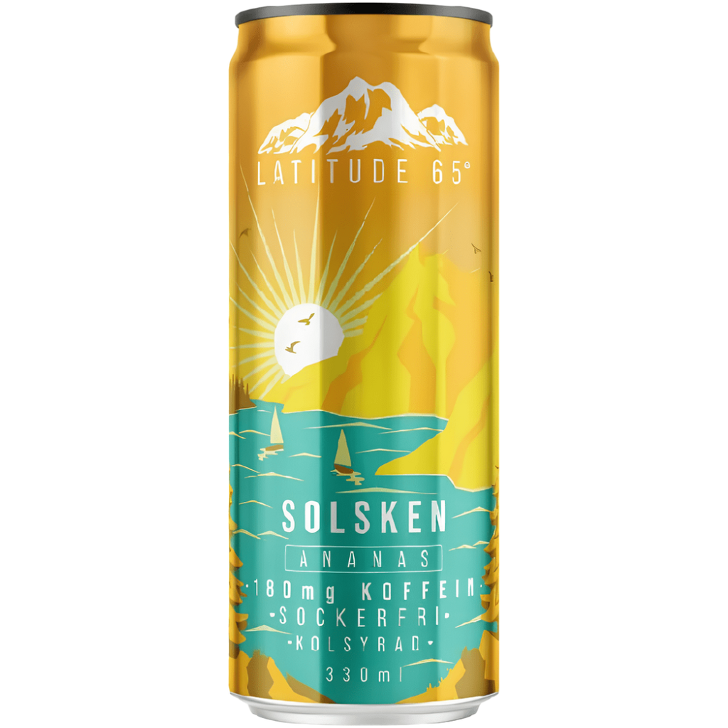 Latitude 65 Solsken Ananas (Pineapple) Energy Drink (Swedish) - 11.2fl.oz (330ml)