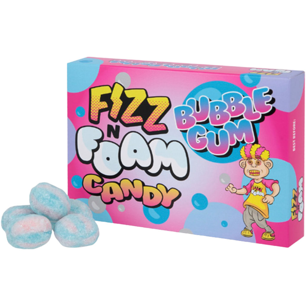 Fizz N Foam Super Fizzy Candy Bubblegum Flavour - 3.5oz (100g)