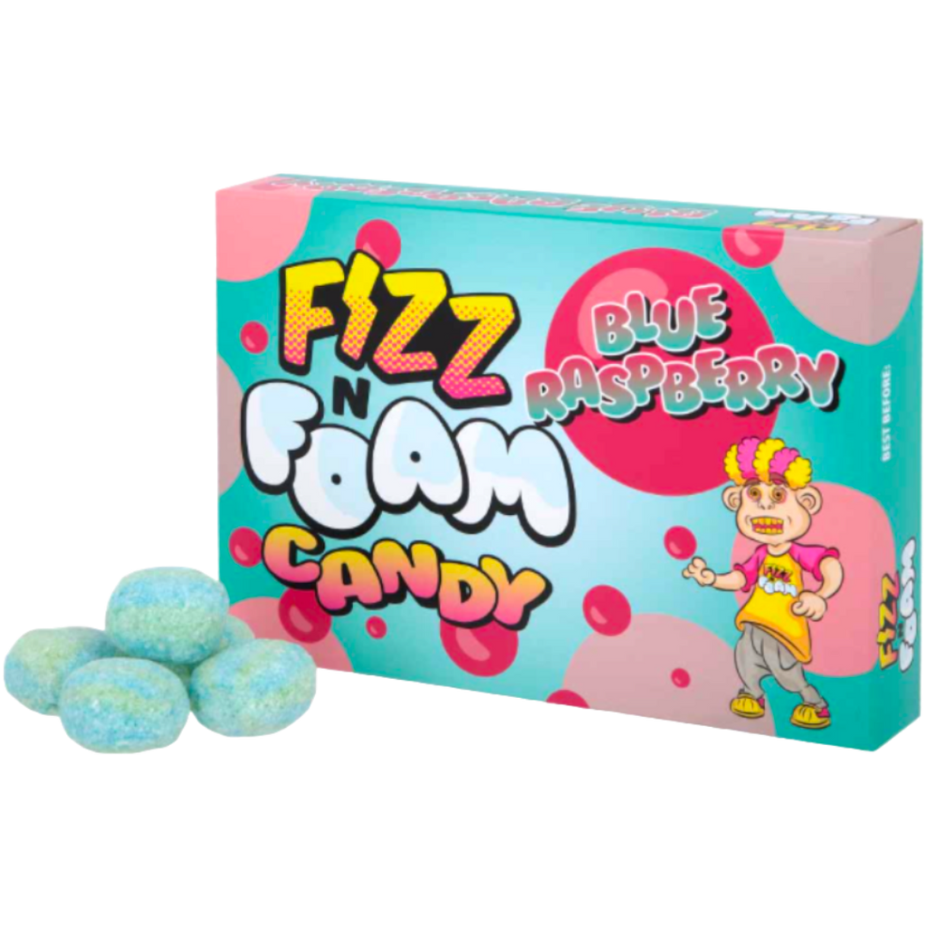 Fizz N Foam Super Fizzy Candy Blue Raspberry Flavour - 3.5oz (100g)