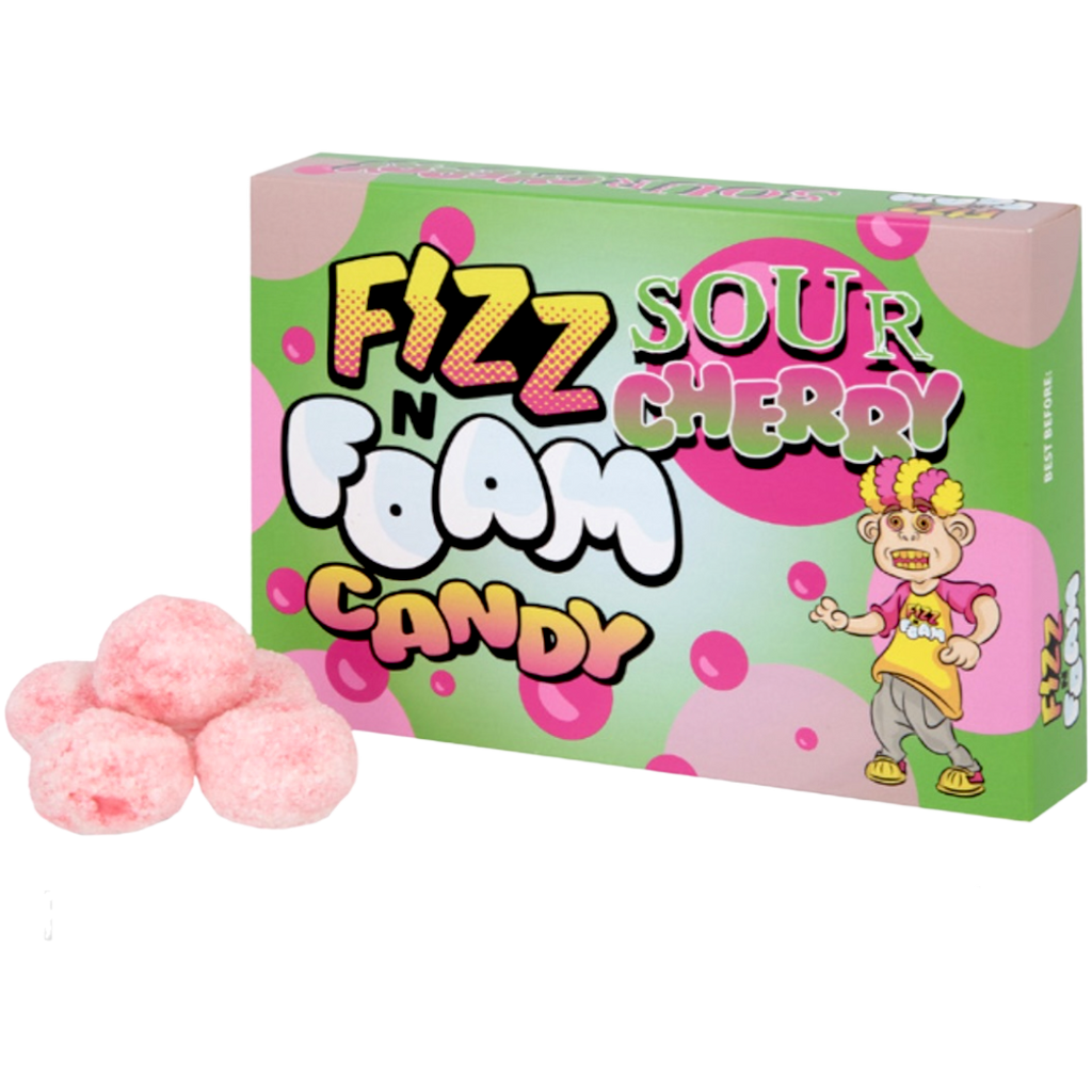 Fizz N Foam Super Fizzy Candy Sour Cherry Flavour - 3.5oz (100g)