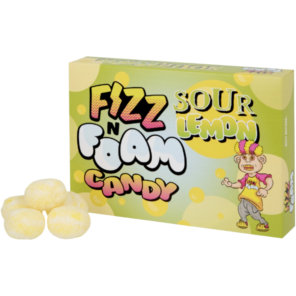 Fizz N Foam Super Fizzy Candy Sour Lemon Flavour - 3.5oz (100g)