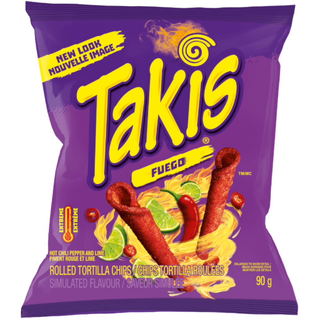 Takis Fuego Hot Chilli Pepper & Lime Rolled Tortilla Chips - 3.17oz (90g)