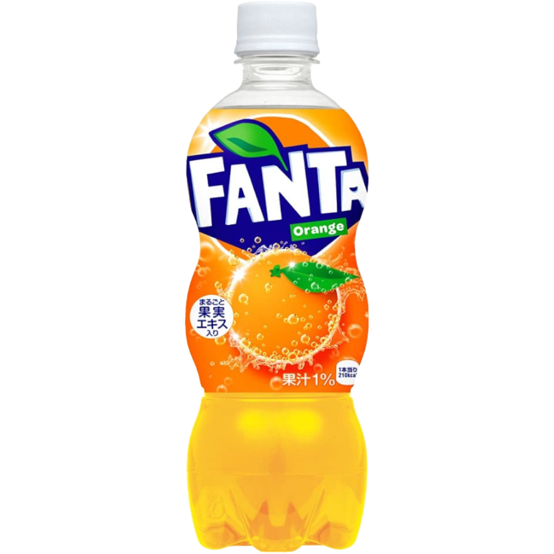 Fanta Japanese Orange Bottle (Japan) - 16.9fl.oz (500ml)