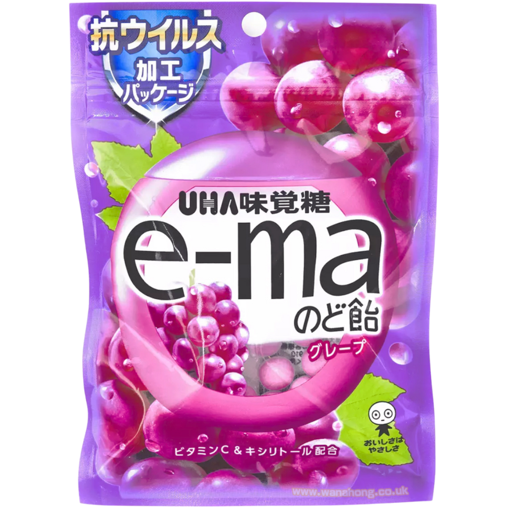 UHA E-Ma Grape Flavour Tangy Candy (Japan) - 1.76oz (50g)