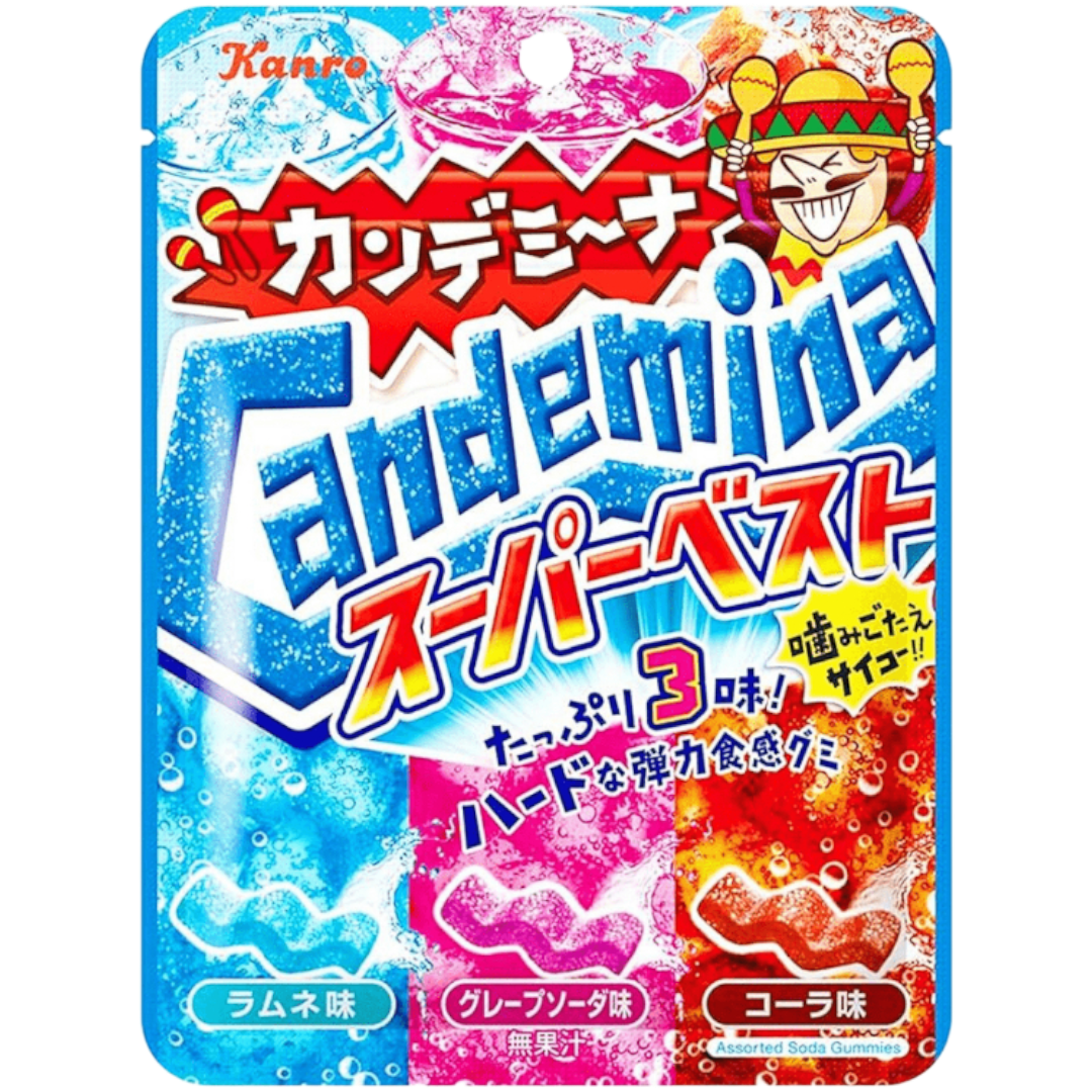 Kanro Candemina Super Best Triple Flavour Fizzy Soda Candy (Japan) - 2 ...