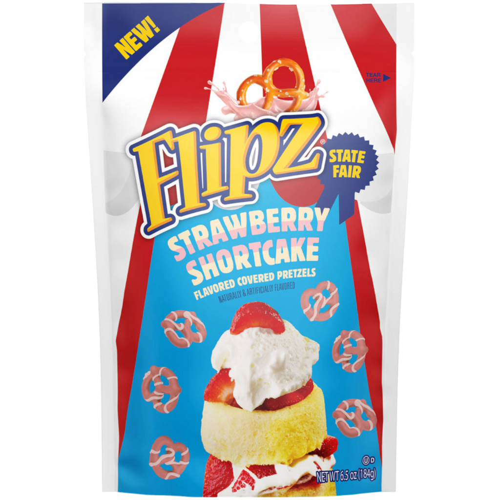 Flipz State Fair Strawberry Shortcake Flavoured Covered Pretzels - 6.5oz (184g)