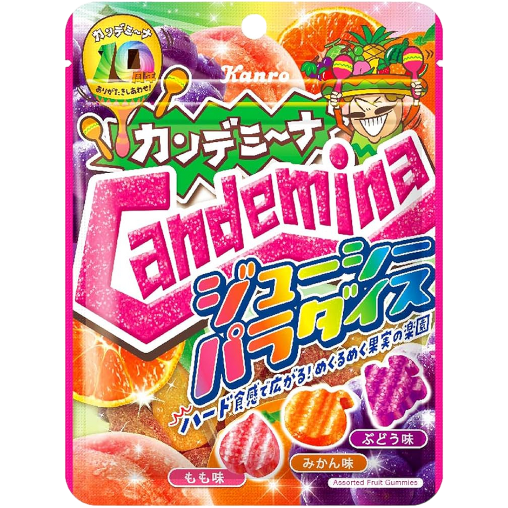 Kanro Candemina Juicy Paradise Fizzy Candy (Japan) - 2.54oz (72g)