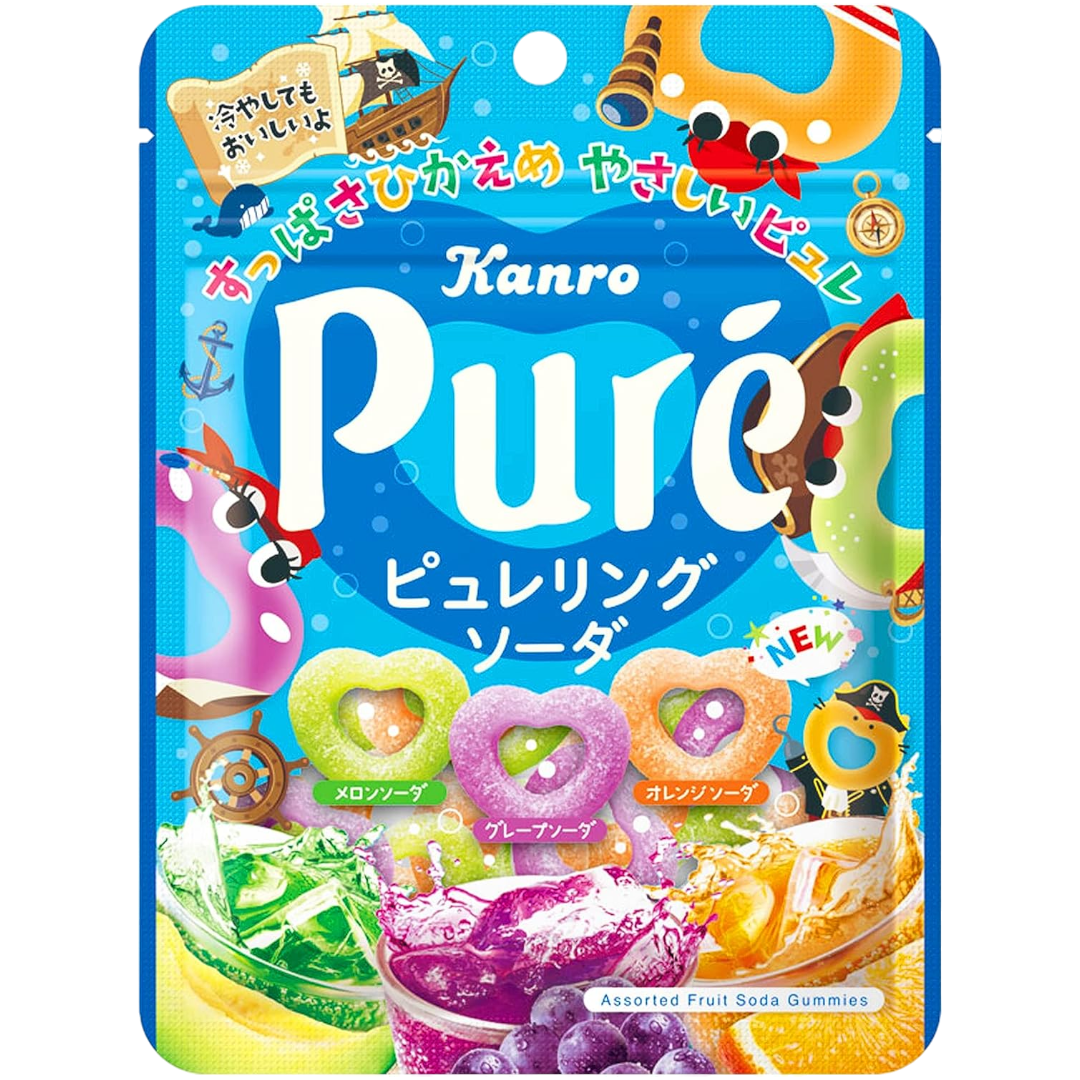 Kanro Pure Heart Rings Fizzy Soda Candy (Japan) - 2.2oz (63g) | Poppin ...