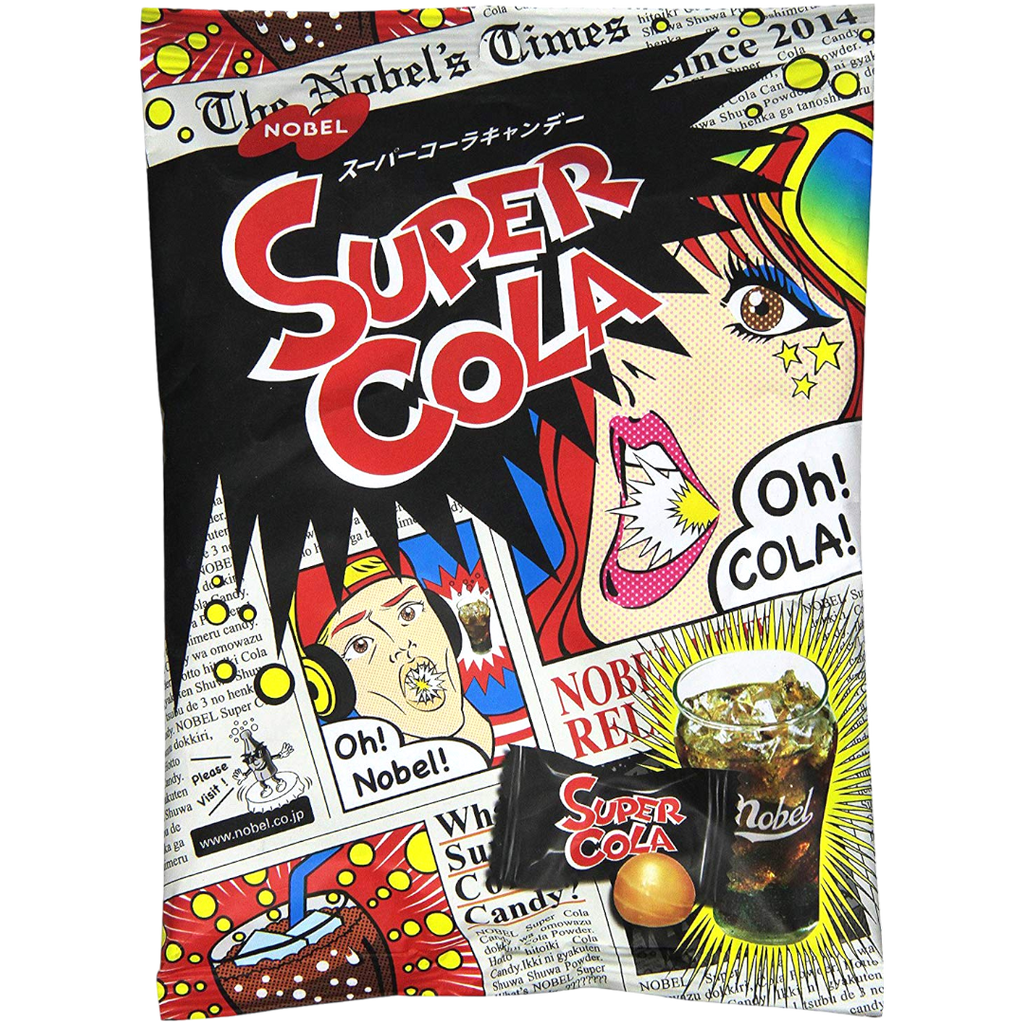 Nobel Super Cola Sherbet-Filled Sour Candy (Japan) - 3.1oz (88g)