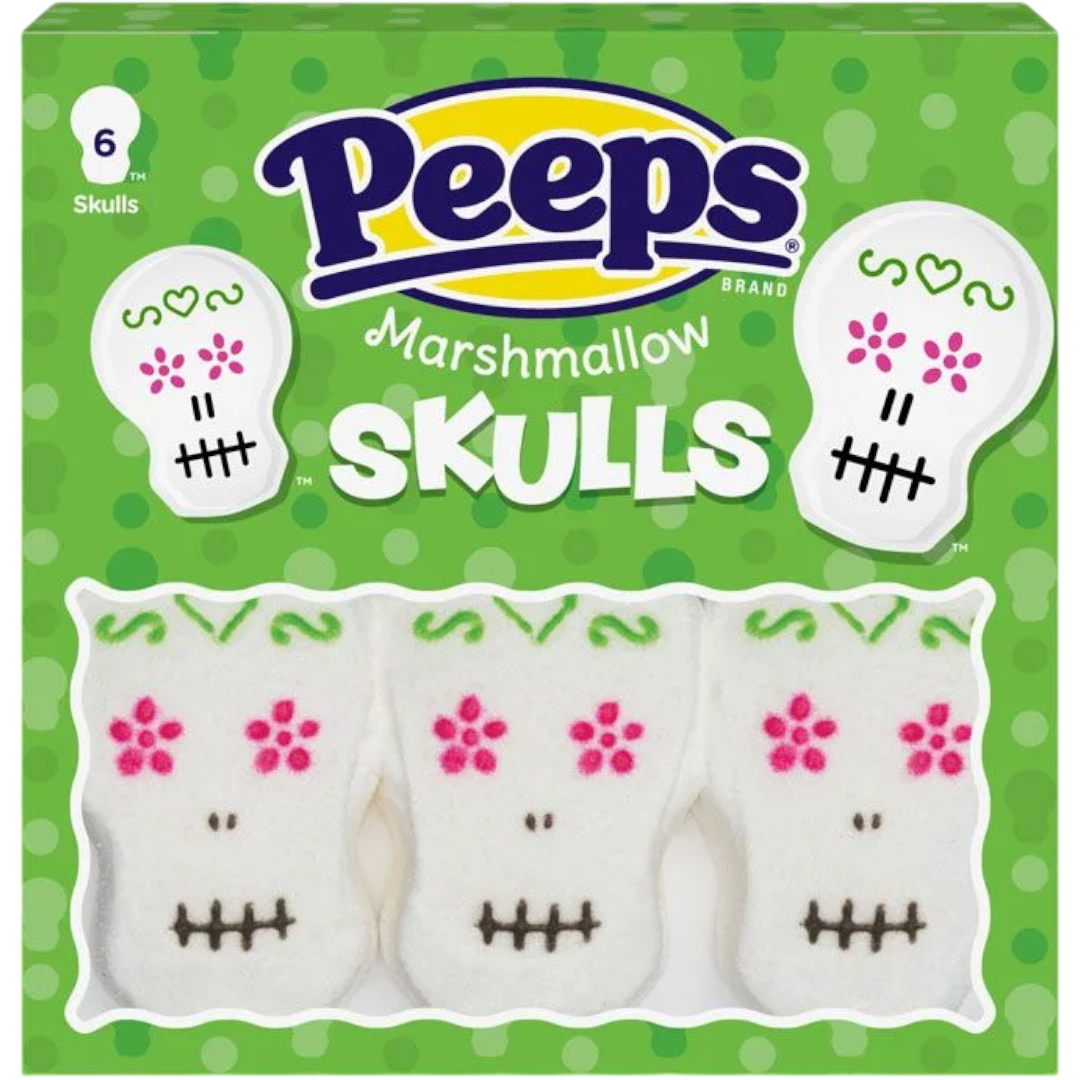 Peeps Halloween Marshmallow Skulls 6 Pack - 3oz (85g)