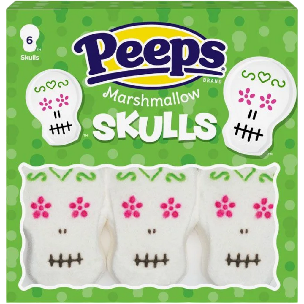 Peeps Halloween Marshmallow Skulls 6 Pack - 3oz (85g)