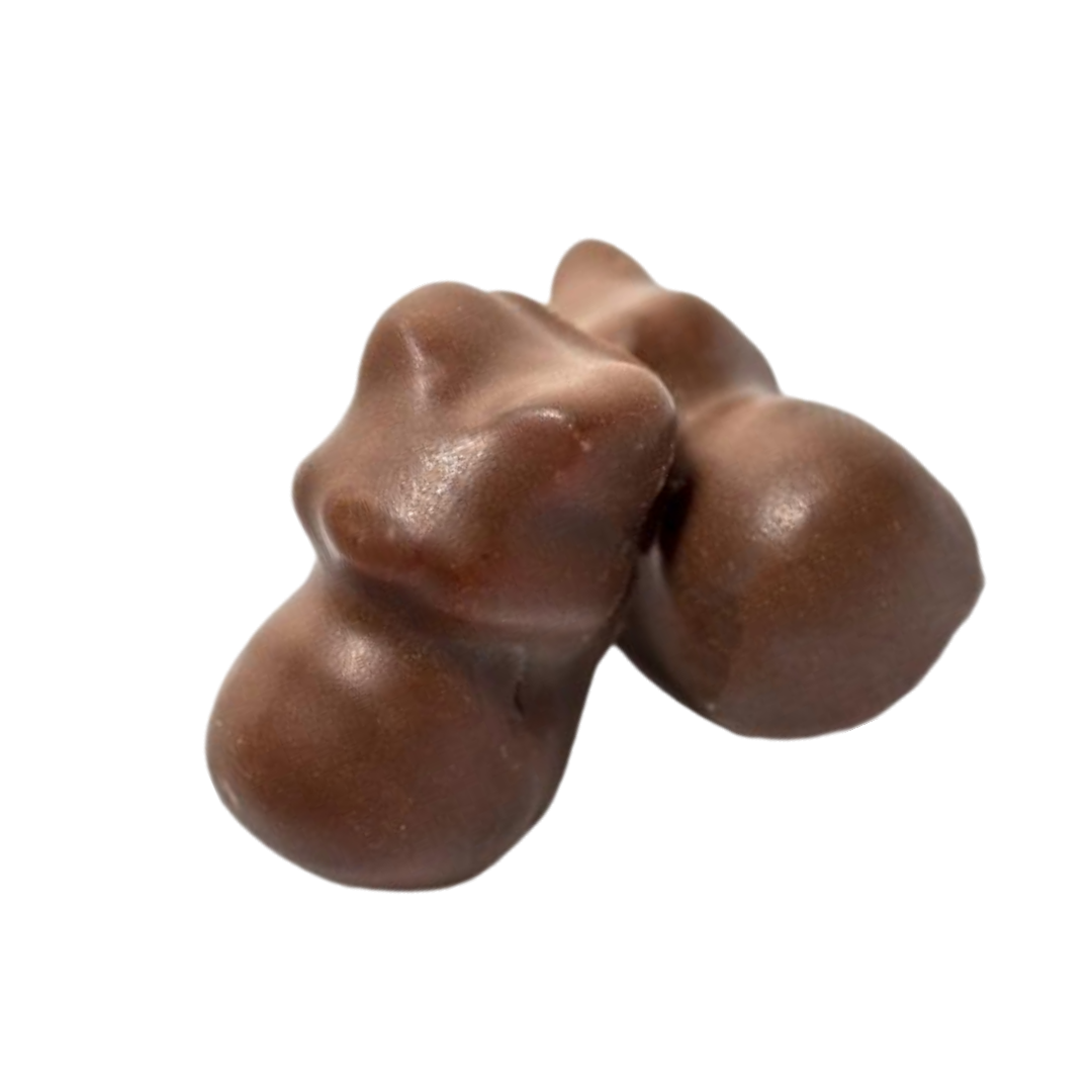 Choklad Minigrisar Hallon (Chocolate-Coated Raspberry Jelly Pigs) (Swedish)