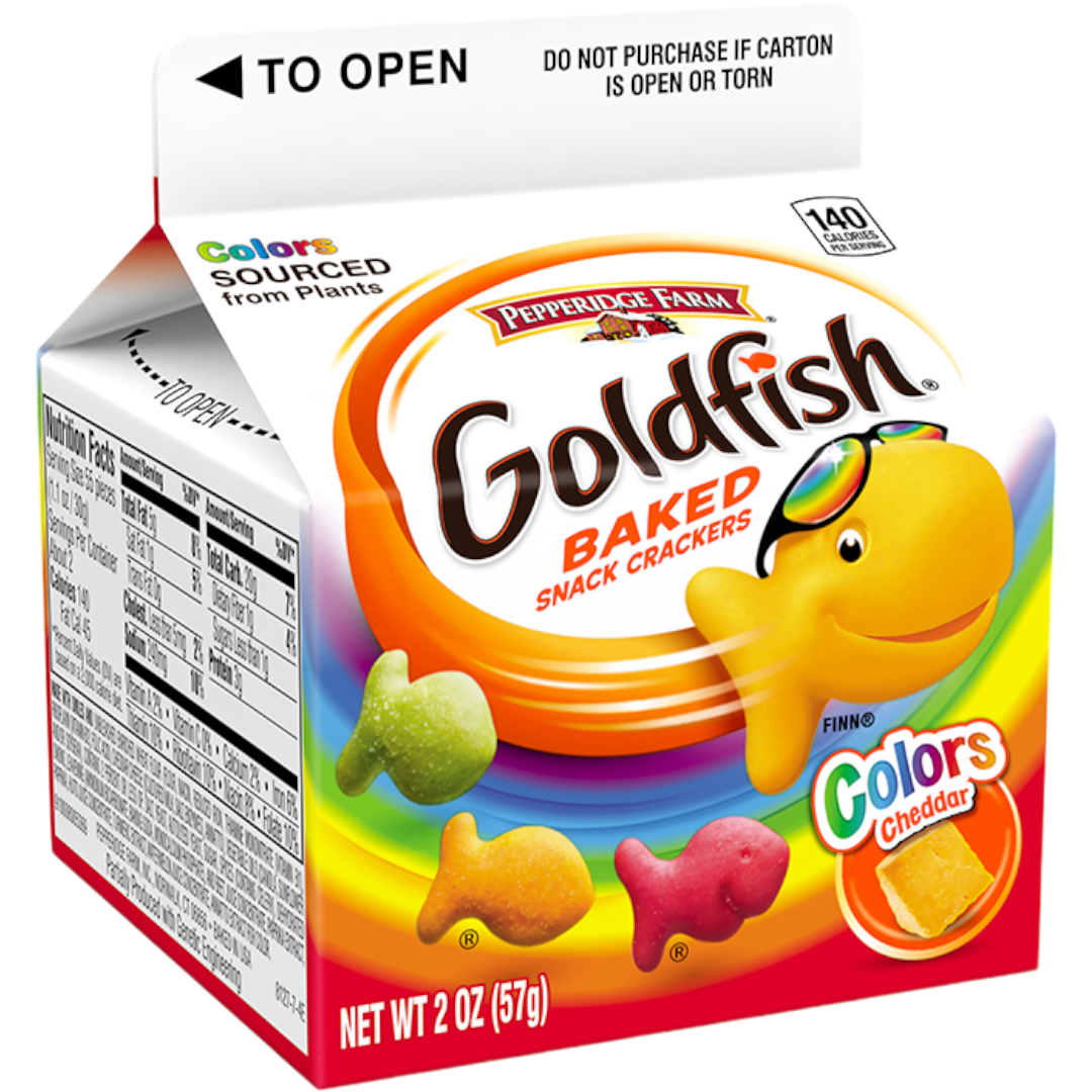 Pepperidge Farm Goldfish Crackers Colors Snack Pack - 2oz (57g ...