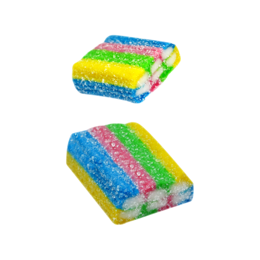 Fizzy Raspberry Bricks Sour Rainbow Bricks – Poppin Candy