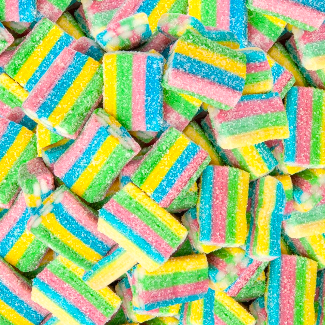 Fizzy Raspberry Bricks Fizzy Rainbow Bricks | Poppin Candy