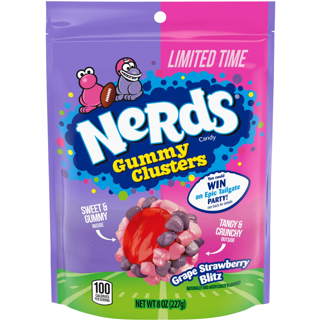 Nerds Gummy Clusters Grape Strawberry Blitz Share Bag (Limited Edition) - 8oz (227g)