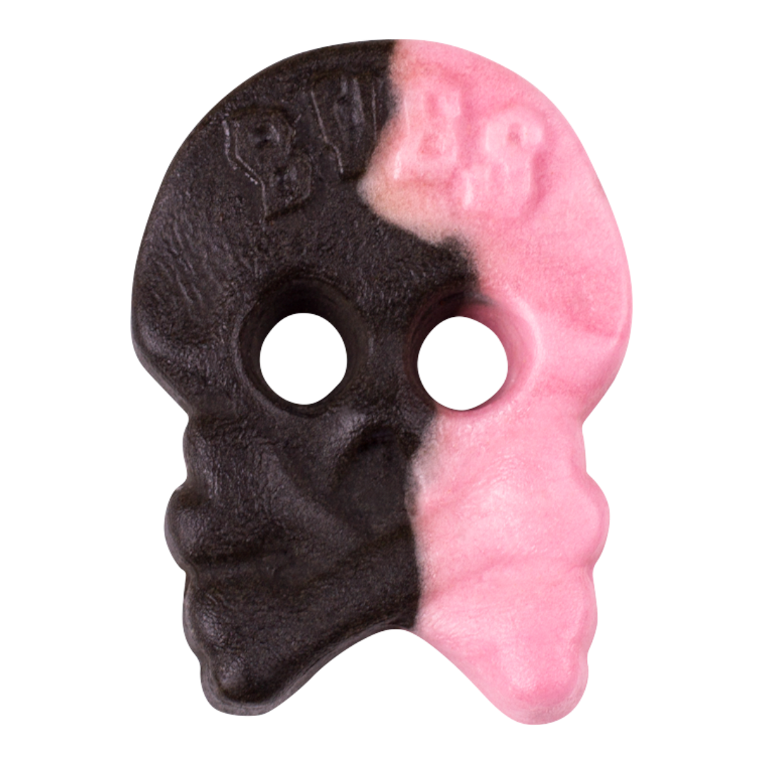 BUBS Raspberry & Liquorice Foam Skulls – Poppin Candy