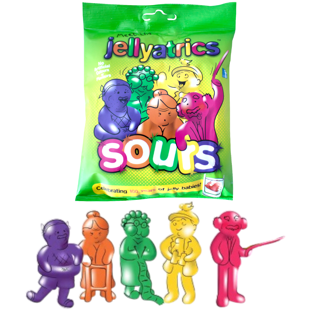 Jellyatrics Sour Jelly Babies (British)