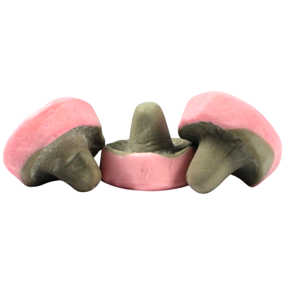 Hallon Lakrits Svamp (Raspberry Liquorice Foam Mushrooms)