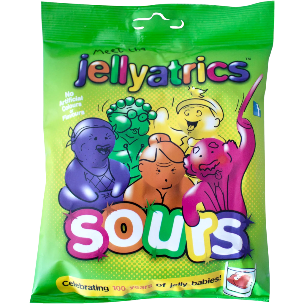 Jellyatrics Sours Jelly Babies Peg Bag - 5.29oz (150g)