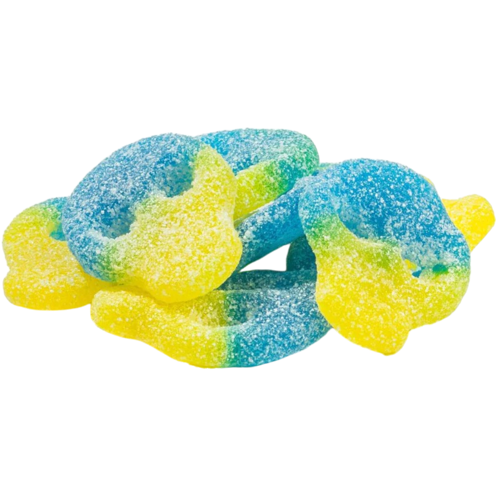 Blue Raspberry Lemonade Sour Swedish Skulls (Swedish)