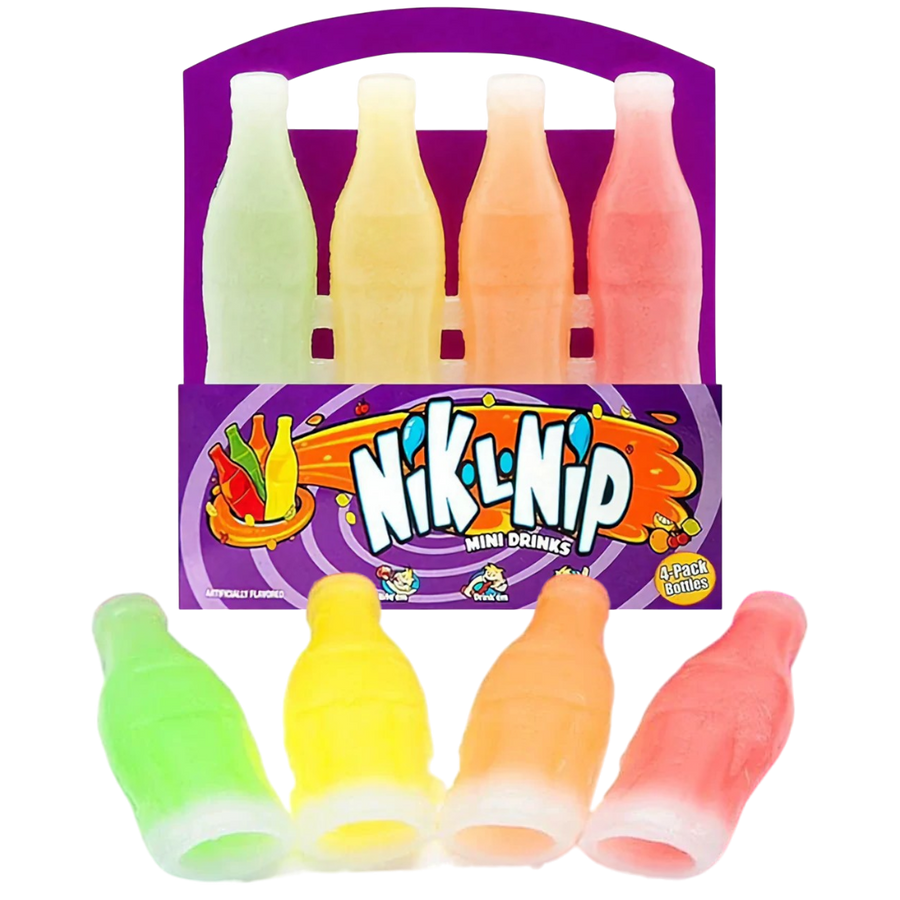 Nik-L-Nip Wax Bottles 4-Pack - 1.38oz (39g) – Poppin Candy