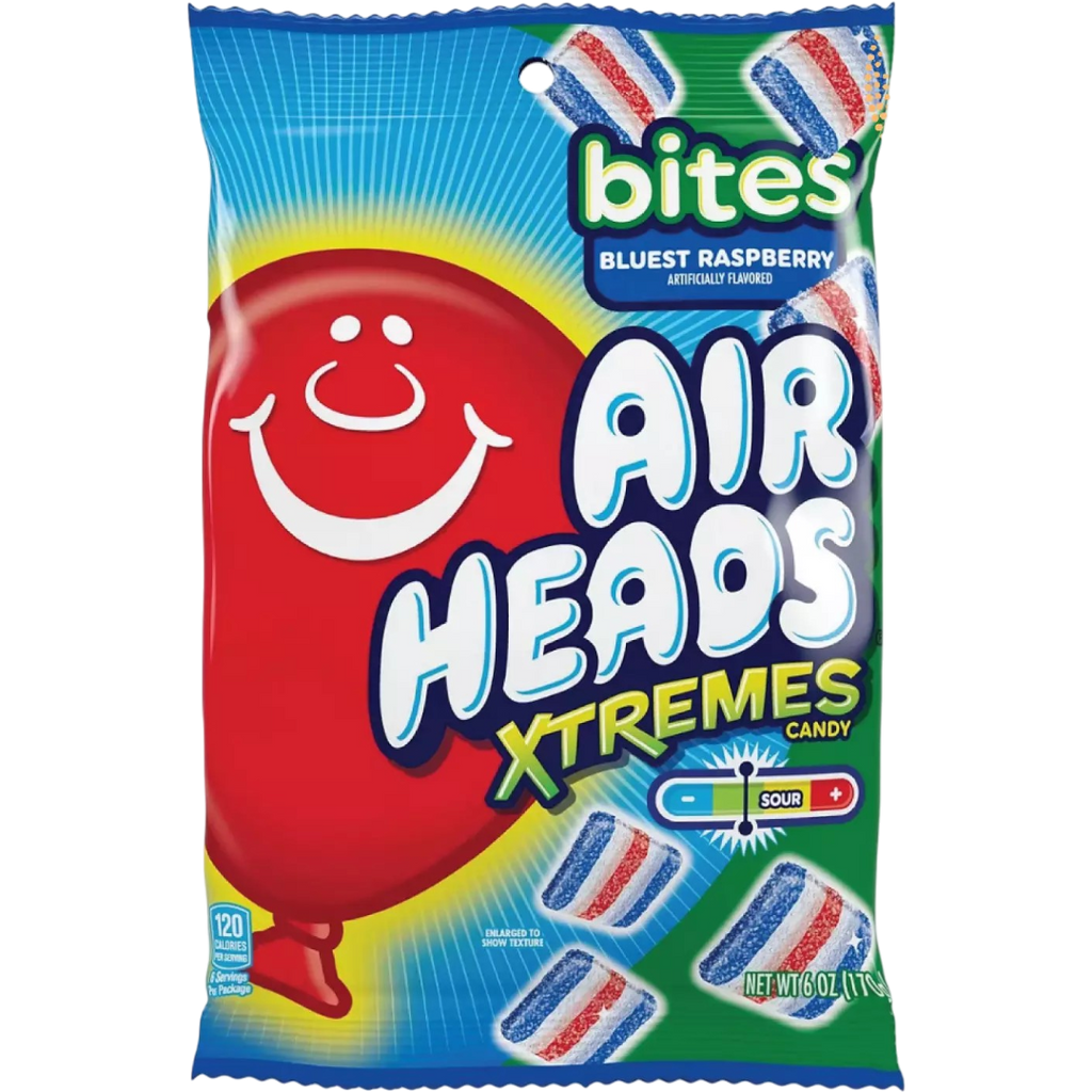 Airheads Xtremes Bites Bluest Raspberry - 6oz (170g)