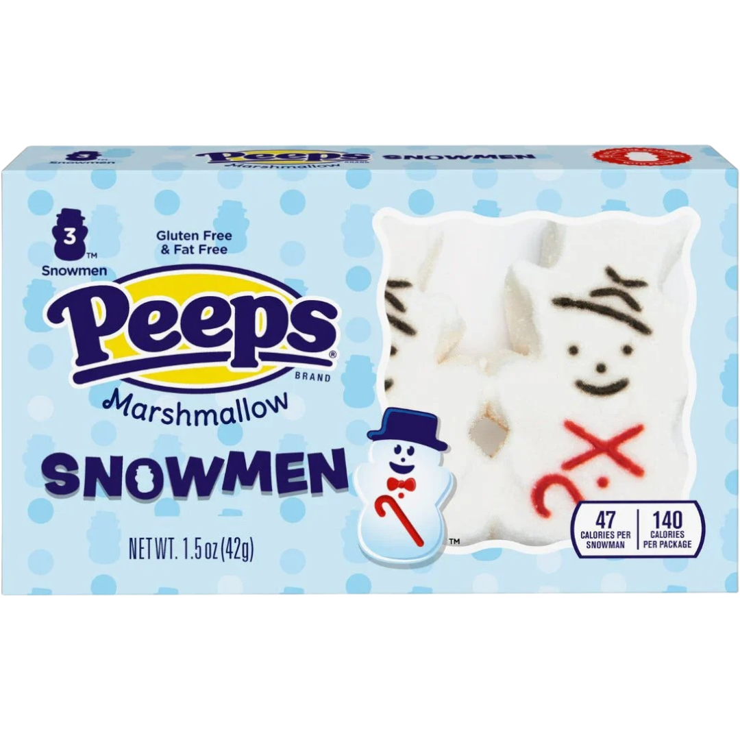 Peeps Marshmallow Snowmen 3 Pack (Christmas Limited Edition) - 1.5oz (42g)