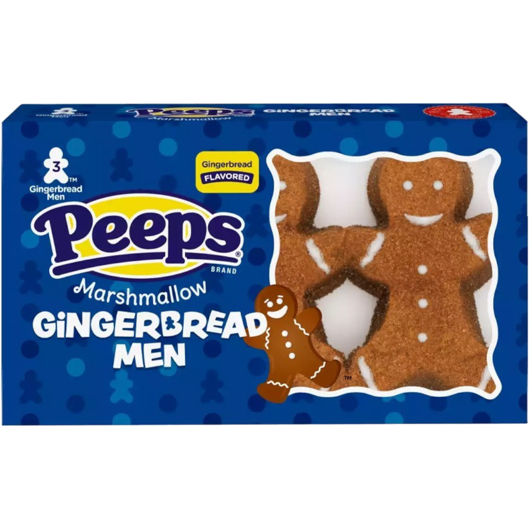 Peeps Marshmallow Gingerbread Men 3 Pack  (Christmas Limited Edition) - 1.5oz (42g)