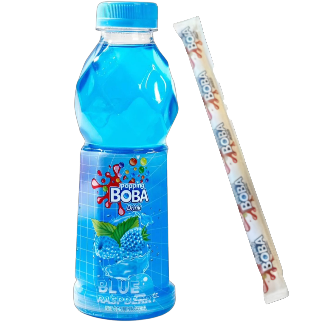 Blue Raspberry Popping Boba Drink - 16.9fl.oz (500ml) | Poppin Candy