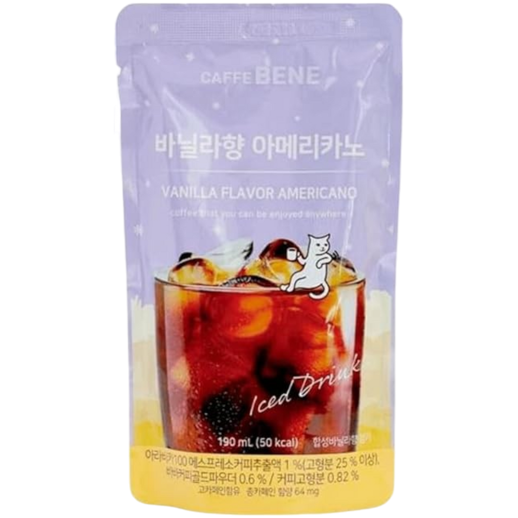 Caffe Bene Iced Vanilla Americano Coffee Pouch (Korea) - 6.4fl.oz (190ml)