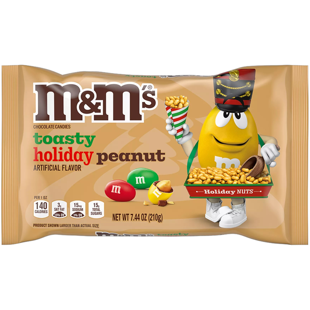 M&M's Toasty Holiday Peanut (Cinnamon, Vanilla, Spiced Sugar & Caramel Infused Roasted Peanuts) Sharing Bag - 7.44oz (210g)