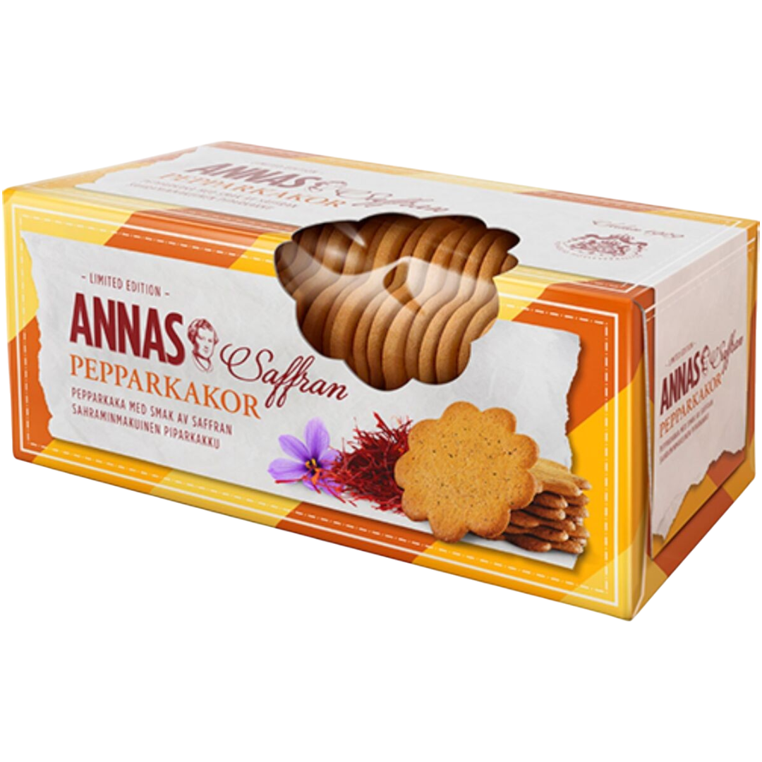 Annas Pepparkakor Saffran (Gingerbread & Saffron Bun Christmas Cookies) (Swedish) - 5.2oz (150g)