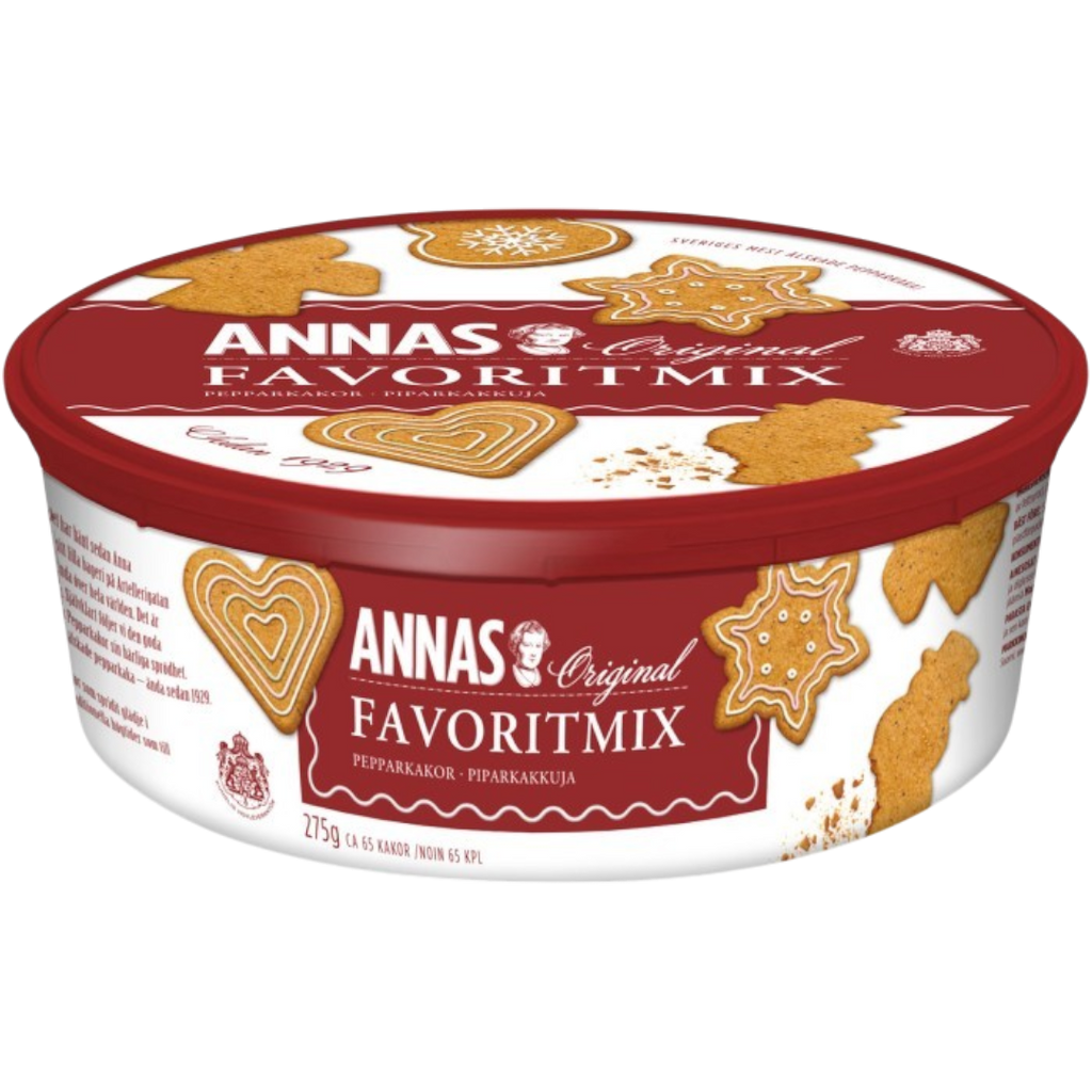 Annas Original Favoritmix Tub (Gingerbread Christmas Cookies) (Swedish) - 9.7oz (275g)