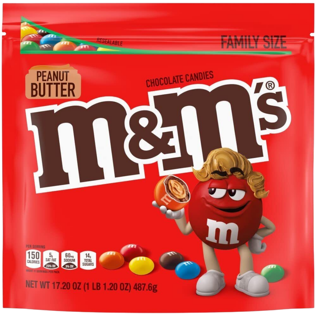 M&M's Peanut Butter Family Size Bag - 17.2oz (487.6g)