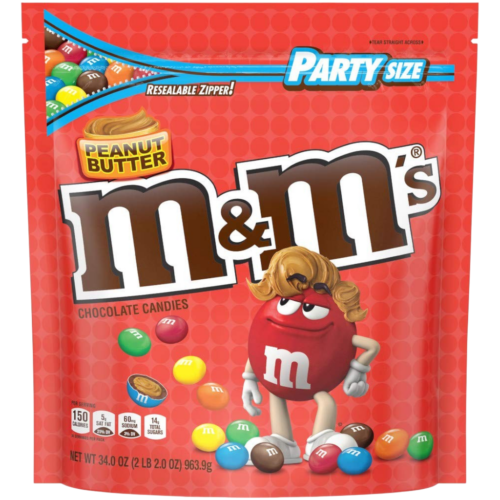 M&M's Peanut Butter Party Size Bag - 34oz (963.9g)