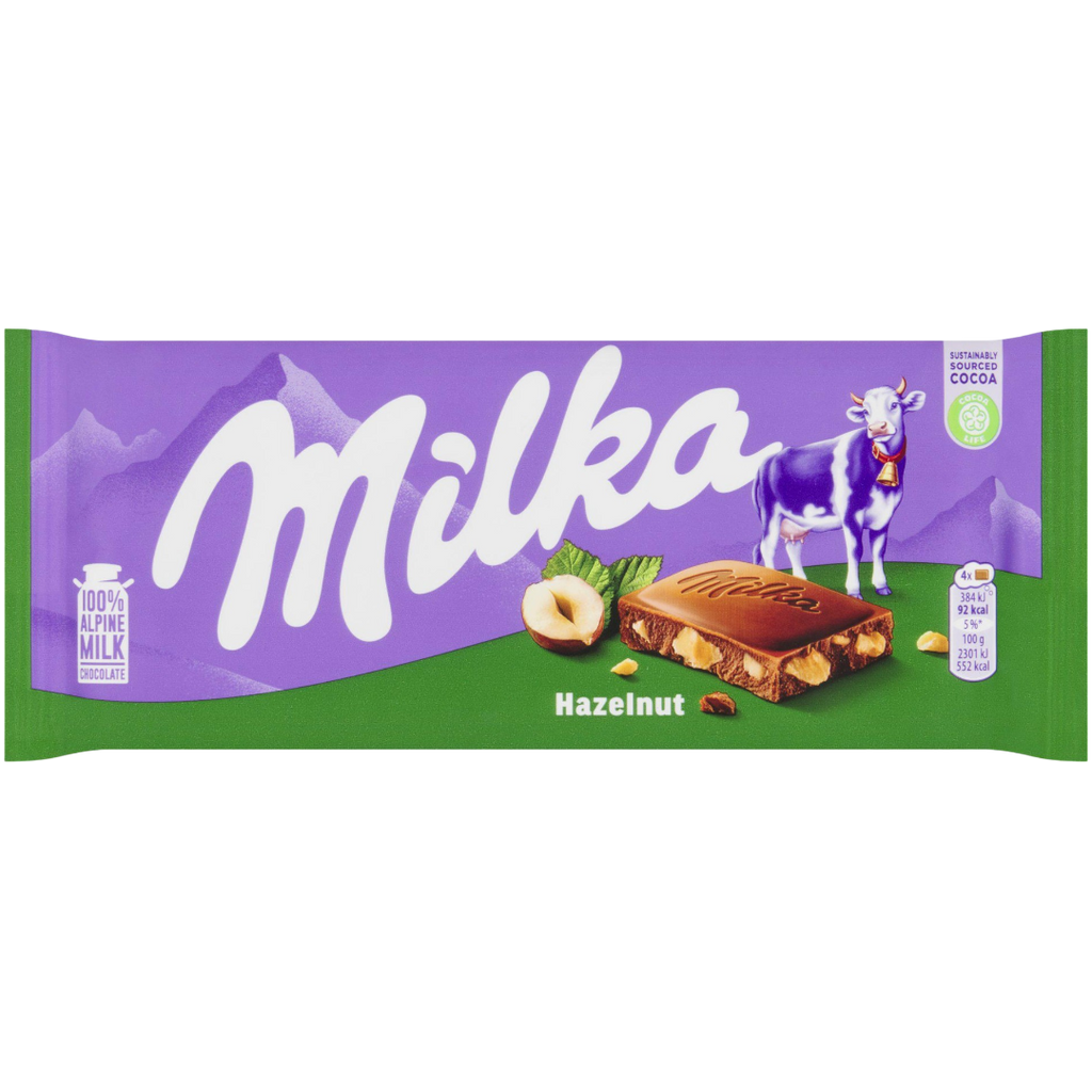 Milka Hazelnut Chocolate Bar - 3.5oz (100g)