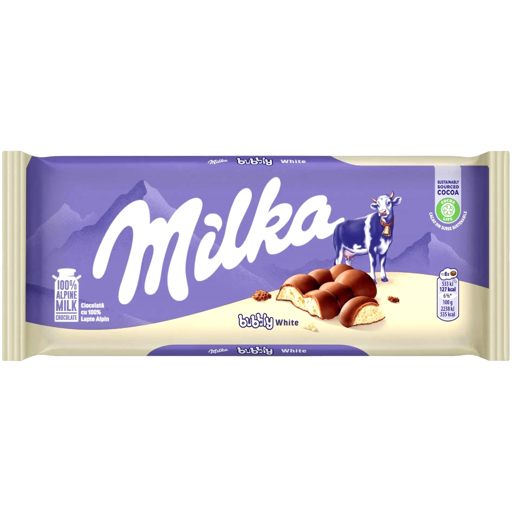 Milka Bubbly White & Milk Chocolate Bar - 3.35oz (95g)