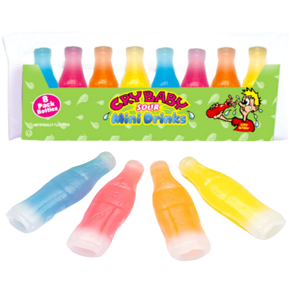 Cry Baby Sour Wax Bottles Jumbo 8-Pack - 2.79oz (79g)