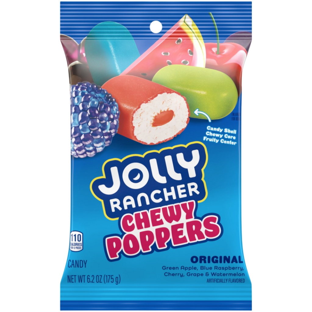 Jolly Rancher Chewy Poppers Peg Bag - 6.2oz (175g)