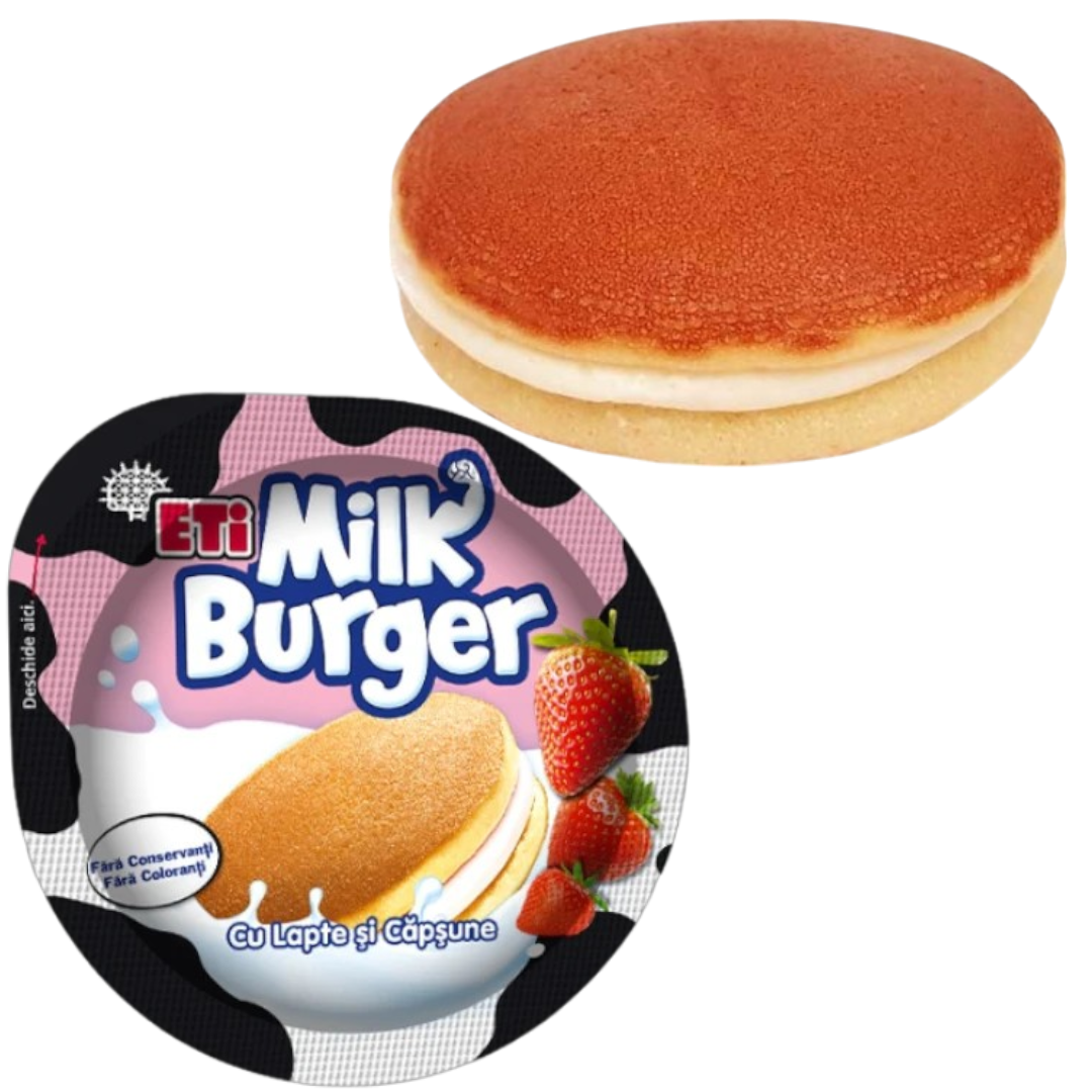 Eti Milk Burger Strawberry Flavour - 1.23oz (35g)