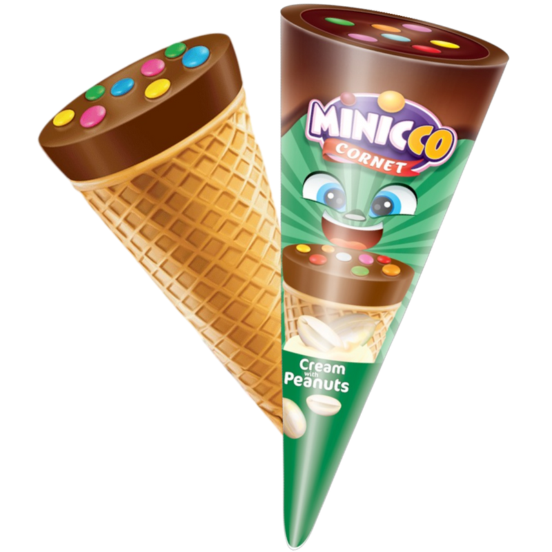 Mini Peanut Ice Cream Candy Cones (Swedish)