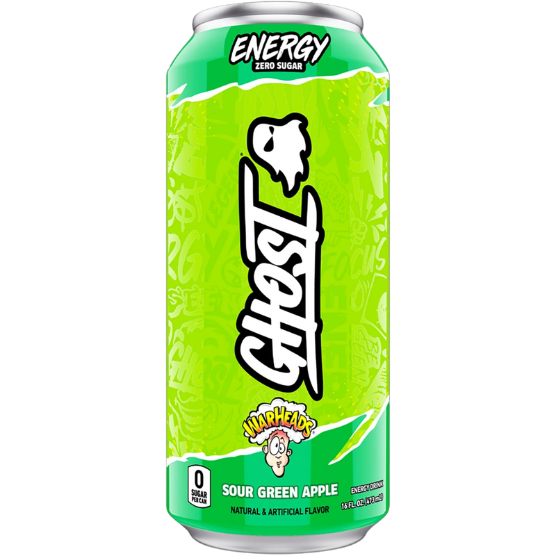 Ghost Energy Warheads Sour Apple - 16fl.oz (473ml)