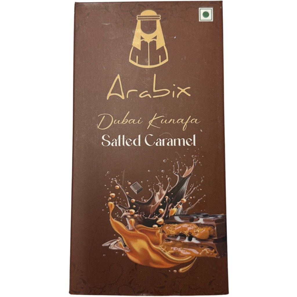 Arabix Salted Caramel Kunafa Dubai Chocolate XL Block - 7.4oz (210g)