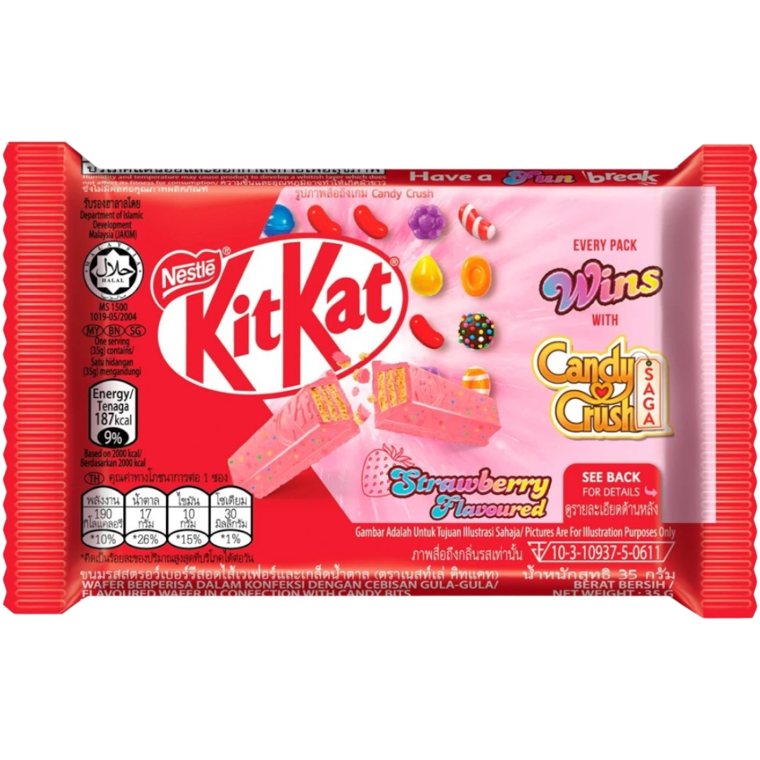 Kit Kat Strawberry Candy Crush Limited Edition (Malaysia) - 1.23oz (35g)